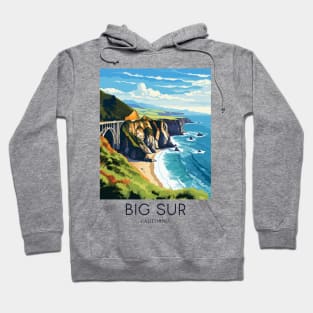 A Pop Art Travel Print of Big Sur - California - US Hoodie